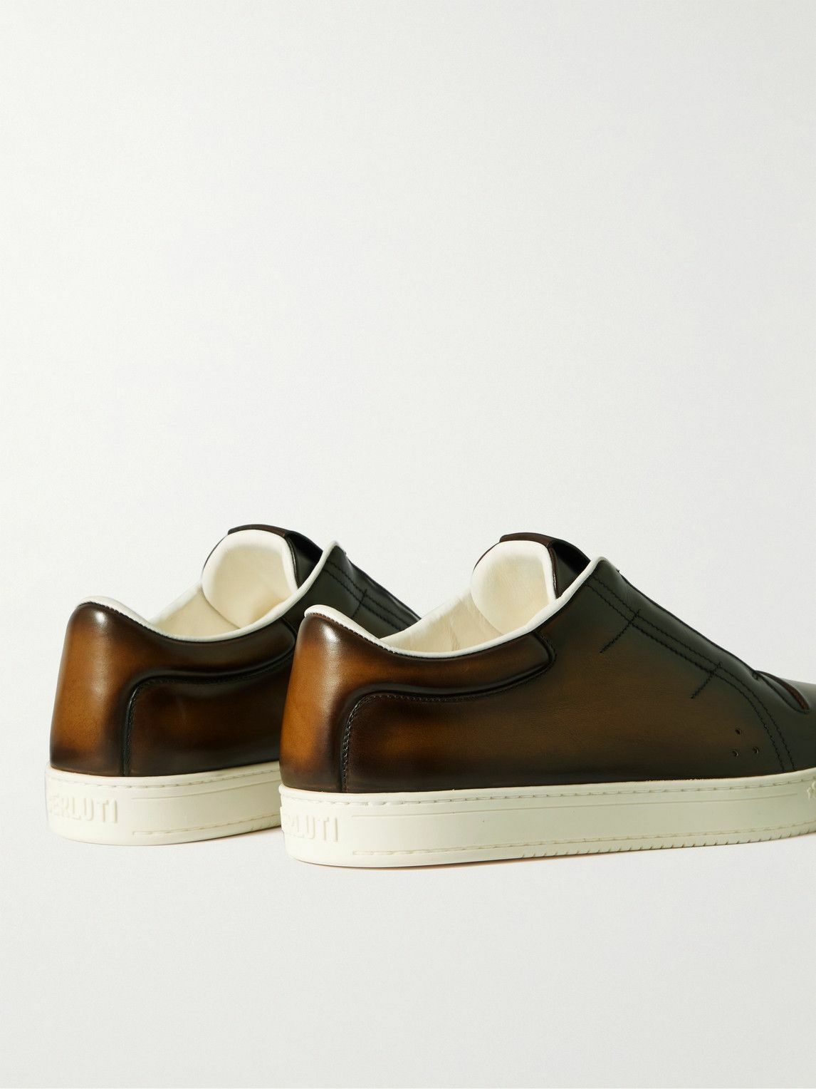 Berluti - Playtime Venezia Leather Slip-On Sneakers - Brown Berluti