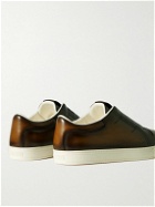 Berluti - Playtime Venezia Leather Slip-On Sneakers - Brown