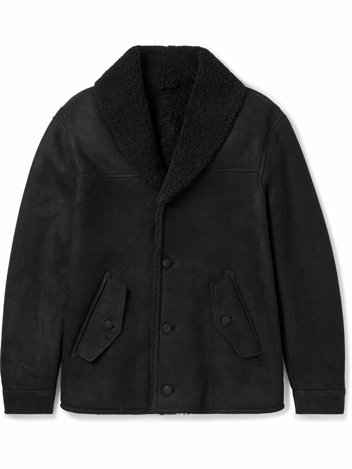 Gabriela Hearst - Shawl-Collar Shearling Jacket - Black
