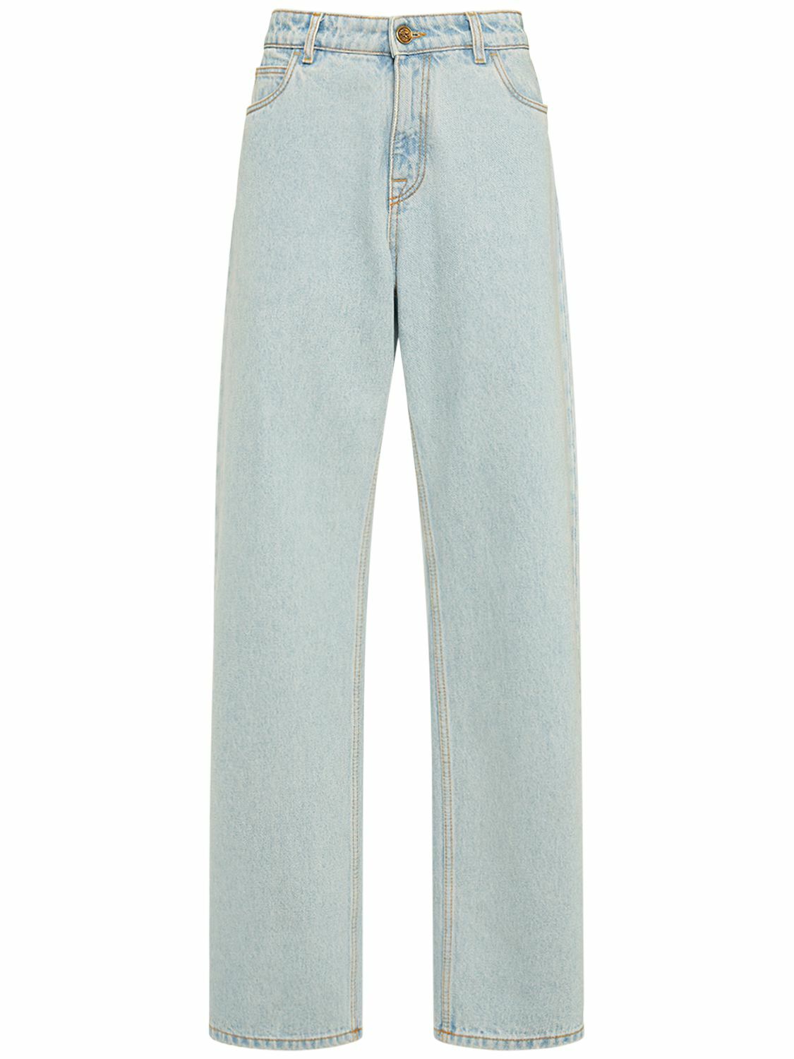 ETRO Womens White Zippered Pocketed Straight Leg High Waist Jeans main image 1