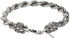 Emanuele Bicocchi Silver Large Rope Chain Bracelet