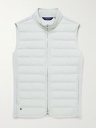 Peter Millar - Winsome Hybrid Quilted Striped Shell and Piqué Gilet - Gray