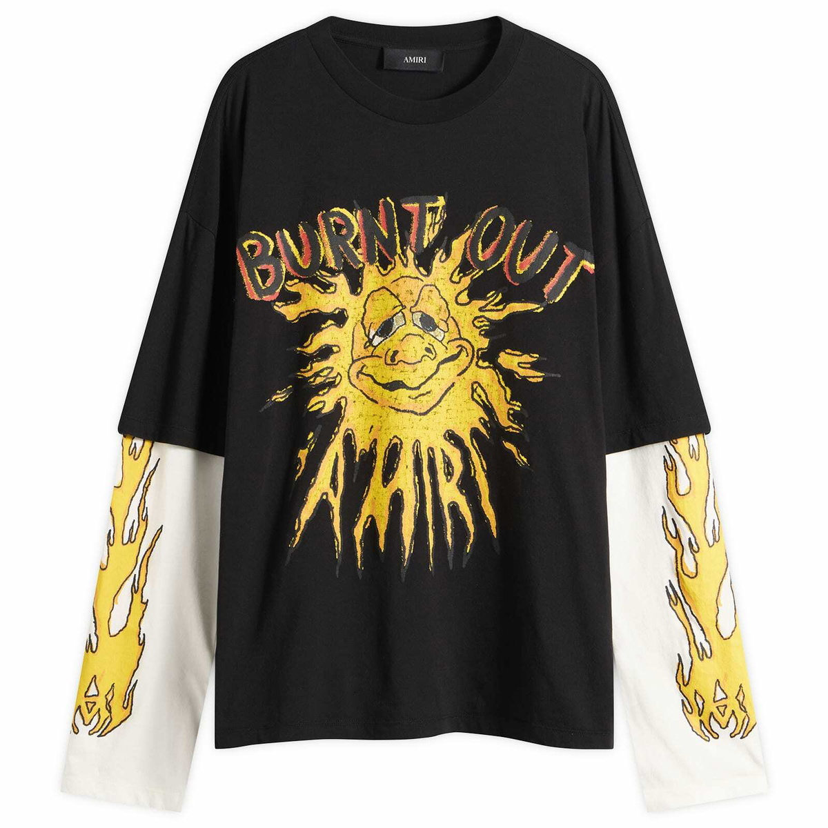 Amiri Men's Burnt Out Double Layer T-Shirt in Black