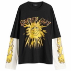 Amiri Men's Burnt Out Double Layer T-Shirt in Black