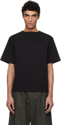 AMOMENTO Black Boat Neck T-shirt