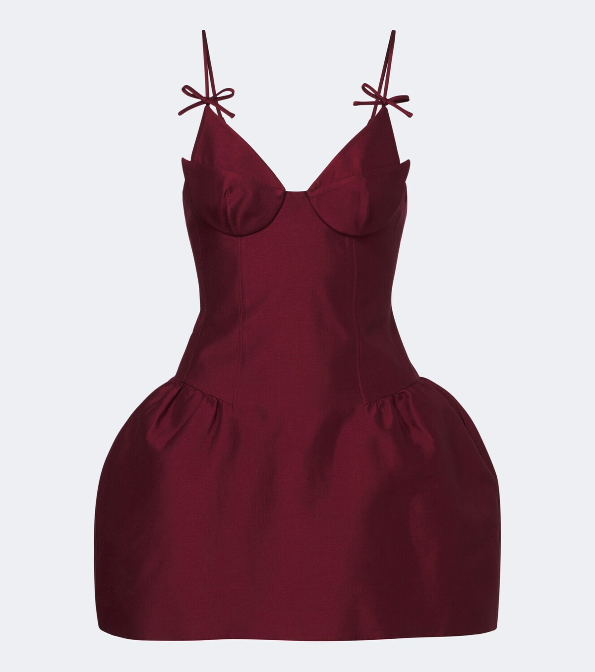Shushu/Tong Wool and silk-blend bustier dress