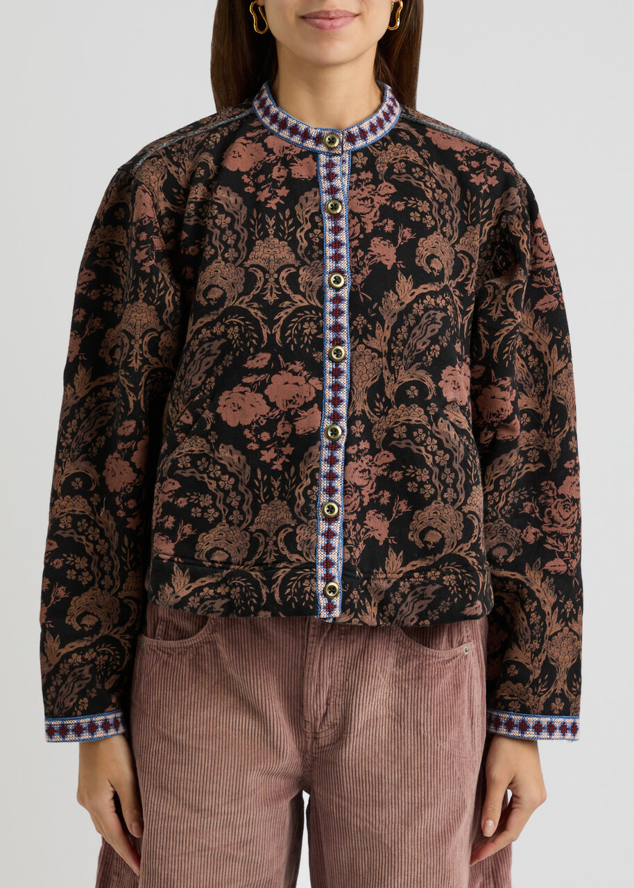 Free People Drifter Paisley-printed Cotton-blend Sweatshirt Brown