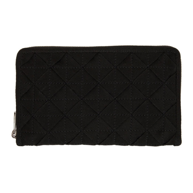 Photo: Bottega Veneta Black Webbing Intrecciato Wallet