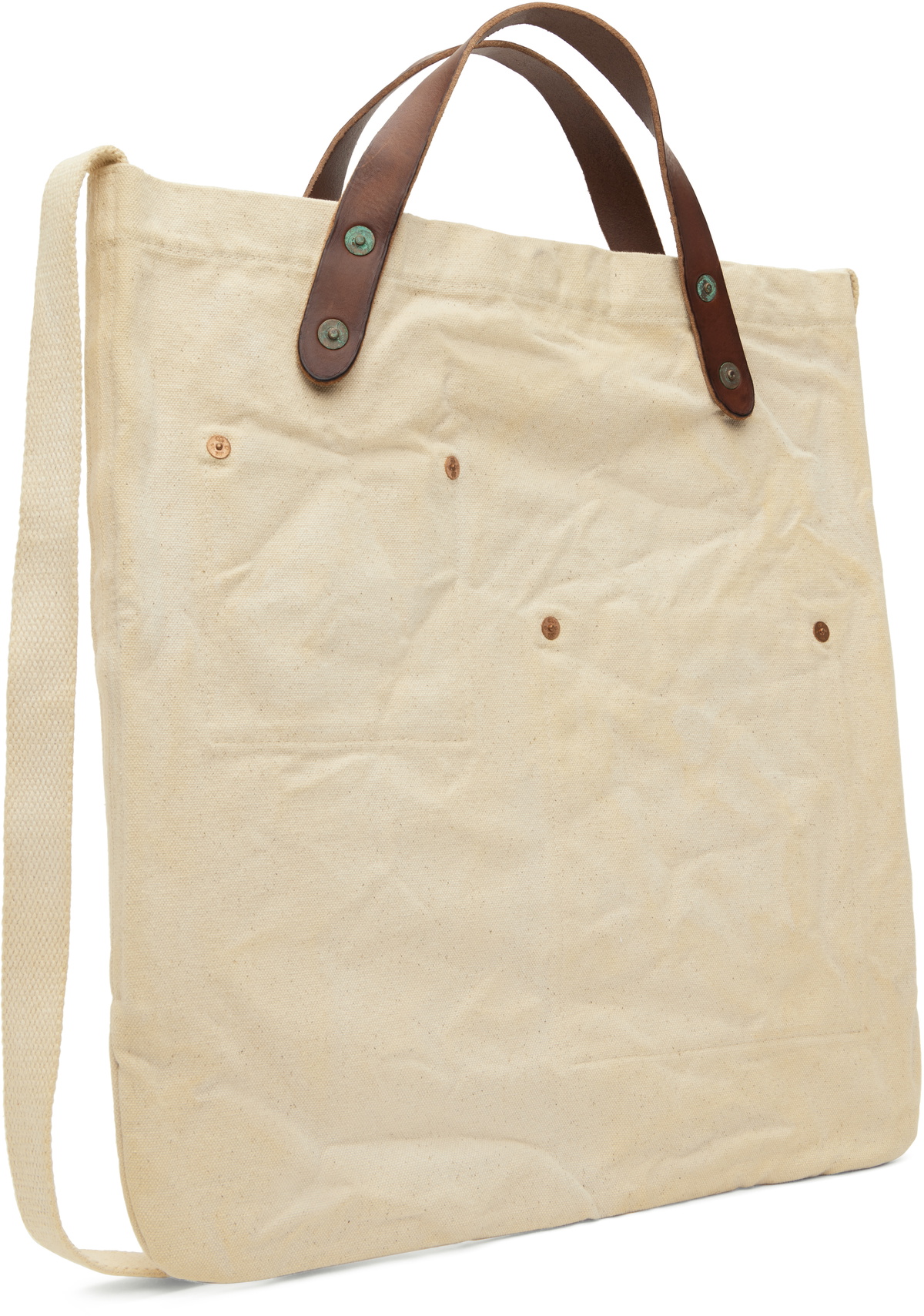 RRL Beige Double RL Ranch Logo Market Tote RRL