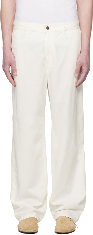 Photo: The Row White Sankuro Trousers