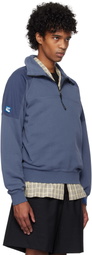 Kijun Blue Half Zip-Up Sweatshirt