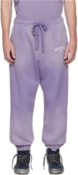 GUESS USA Purple Printed Sweatpants