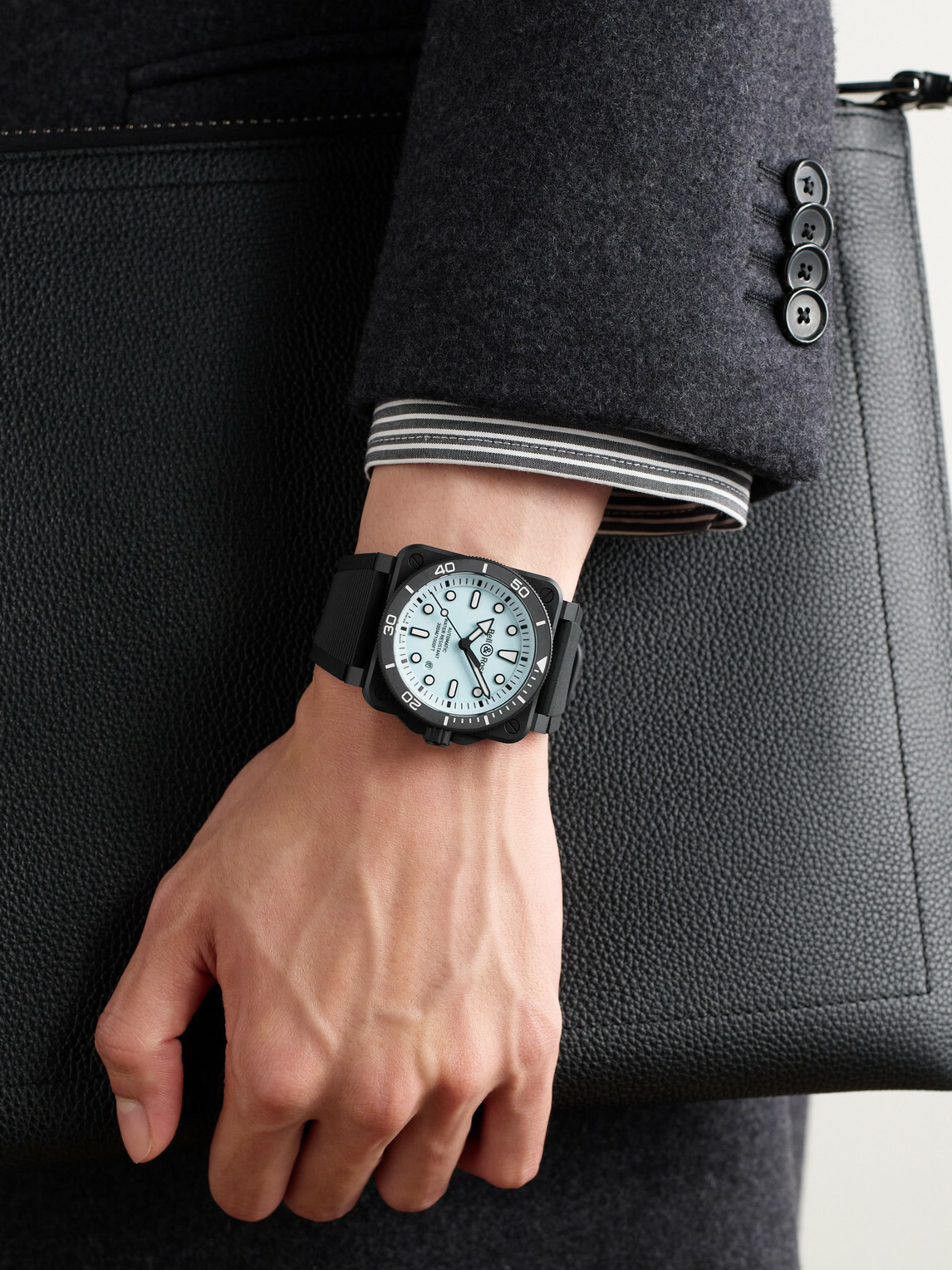 Bell & Ross - BR-03 Diver Full Lum Automatic Ceramic Watch, Ref. BR03A-D-LM-CE/SRB