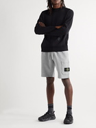 Stone Island - Logo-Appliquéd Cotton-Jersey Drawstring Shorts - Gray