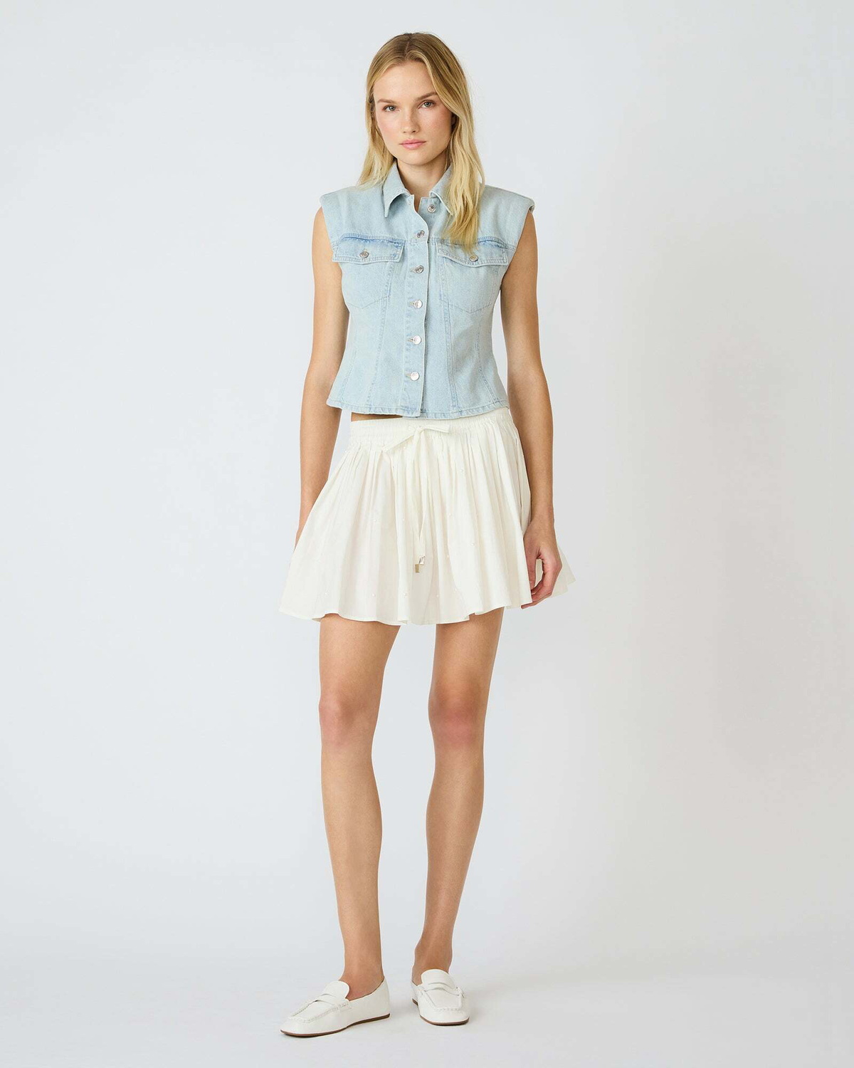 Steve Madden Tyria Skirt in White