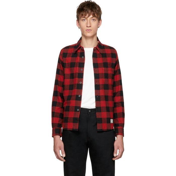 Photo: Wacko Maria Black and Red Block Check Type-1 Shirt