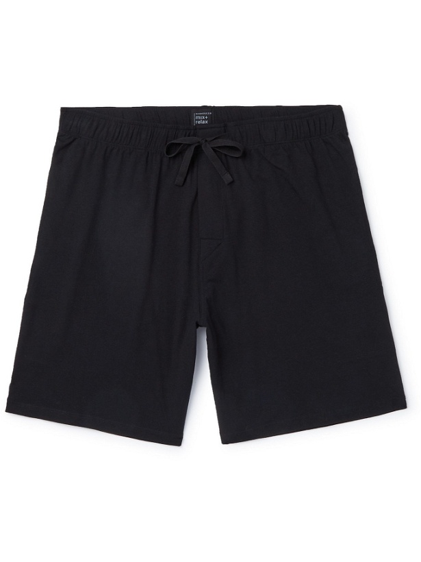 Photo: SCHIESSER - Cotton-Jersey Pyjama Shorts - Black - M