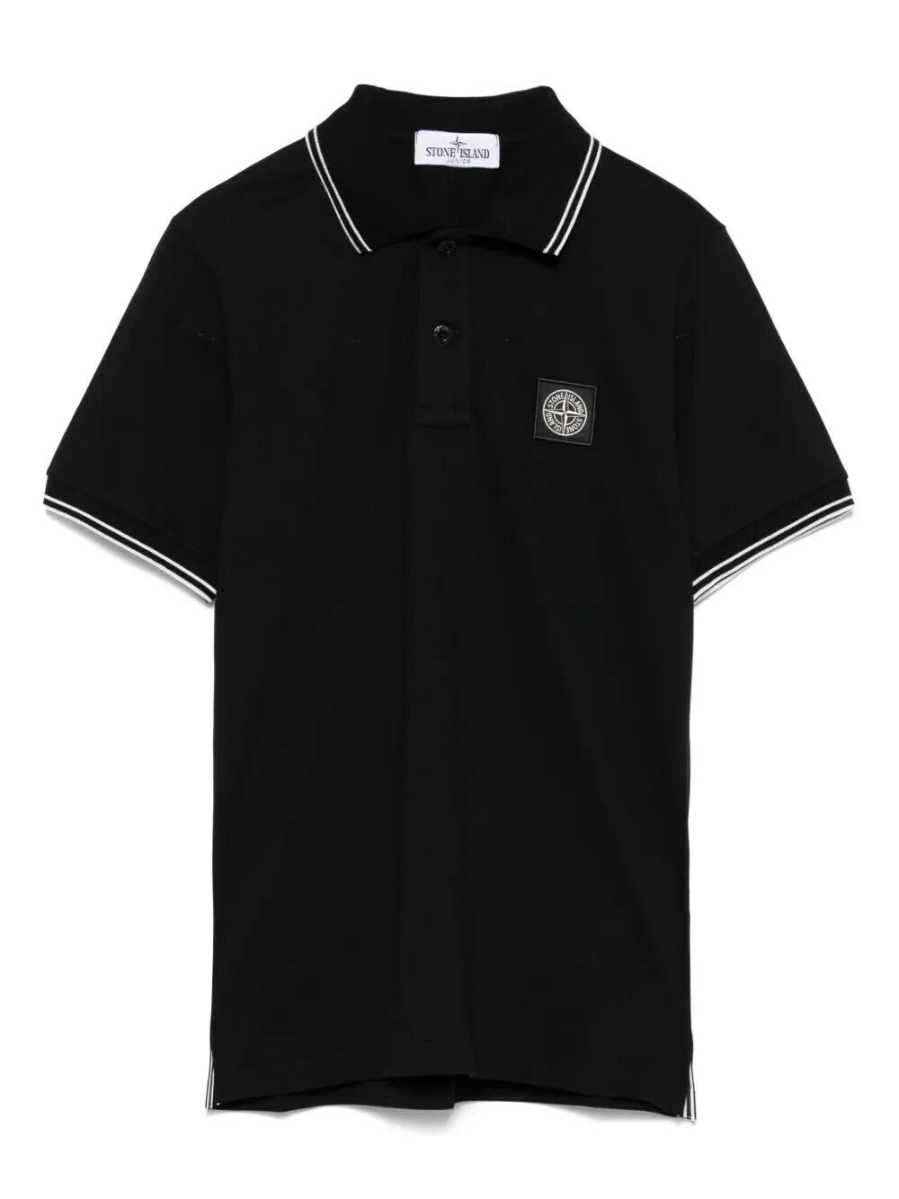 Stone Island Junior Polo Shirt in Black