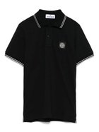 Stone Island Junior Polo Shirt in Black