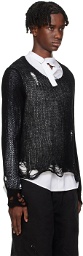 R13 Black Double Layer Sweater