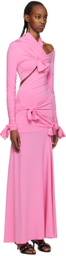 Balenciaga Pink Knot Maxi Dress