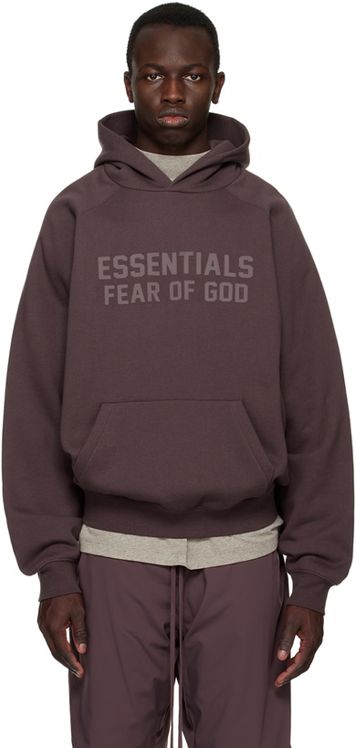 Photo: Fear of God ESSENTIALS Purple Raglan Hoodie