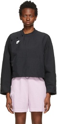 Nike Black Woven Bomber Sweatshirt