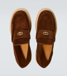 Gucci GG platform suede loafers