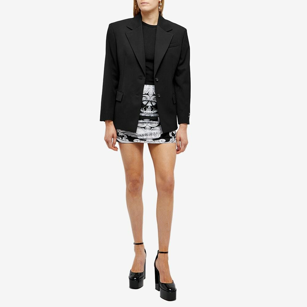 ジャケット Versace Oversized Single-Breasted Blazer Versace Women's Oversized Blazer Jacket in Black Versace