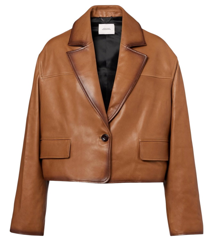 Photo: Dorothee Schumacher Cropped leather jacket