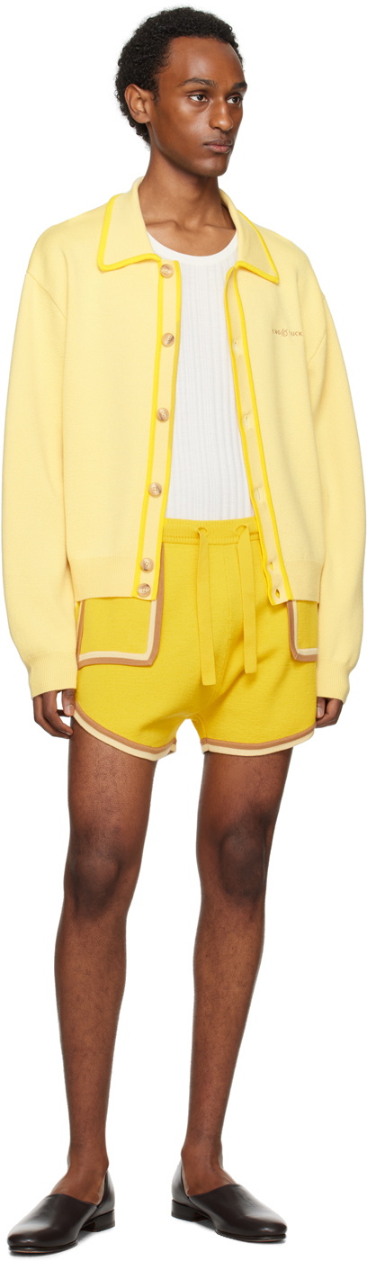 King & Tuckfield Yellow Bomber Cardigan