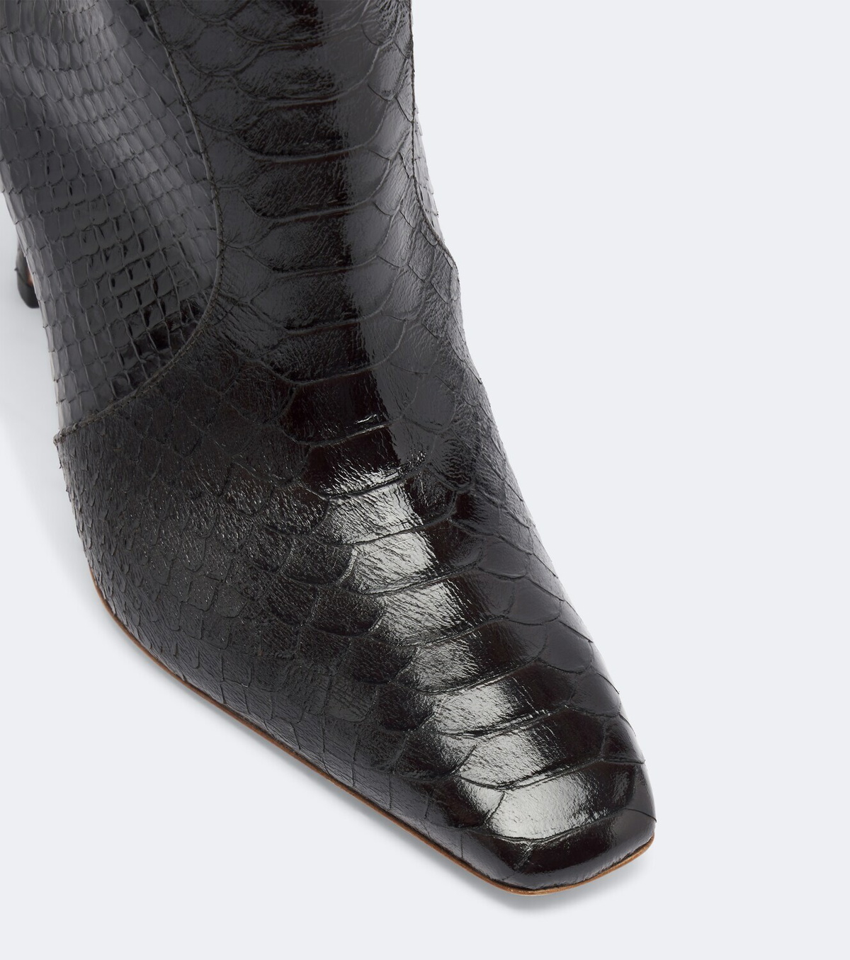 Malone Souliers Raven croc-effect leather knee-high boots