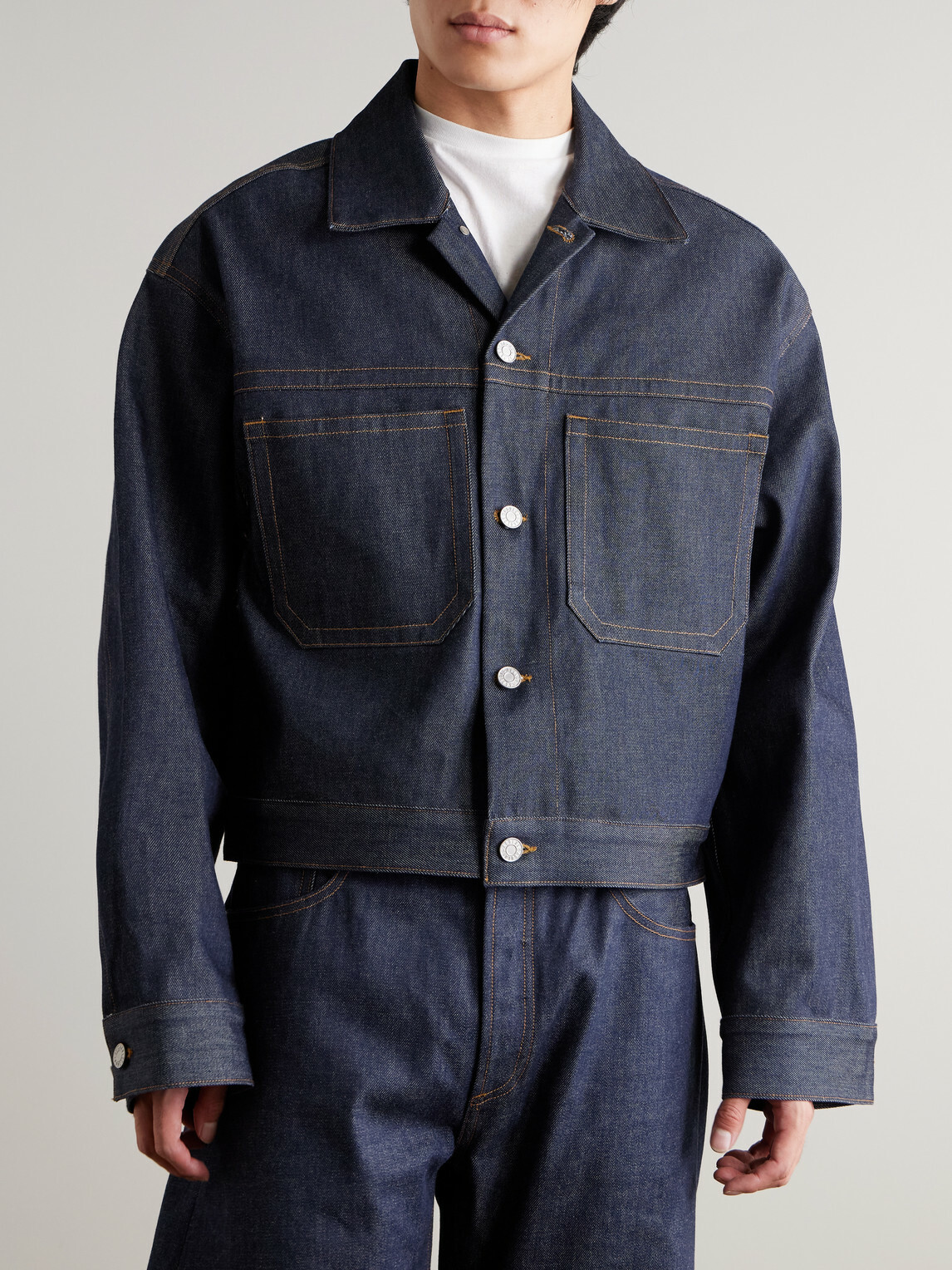 AGOLDE - Blaze Oversized Cropped Denim Jacket - Blue