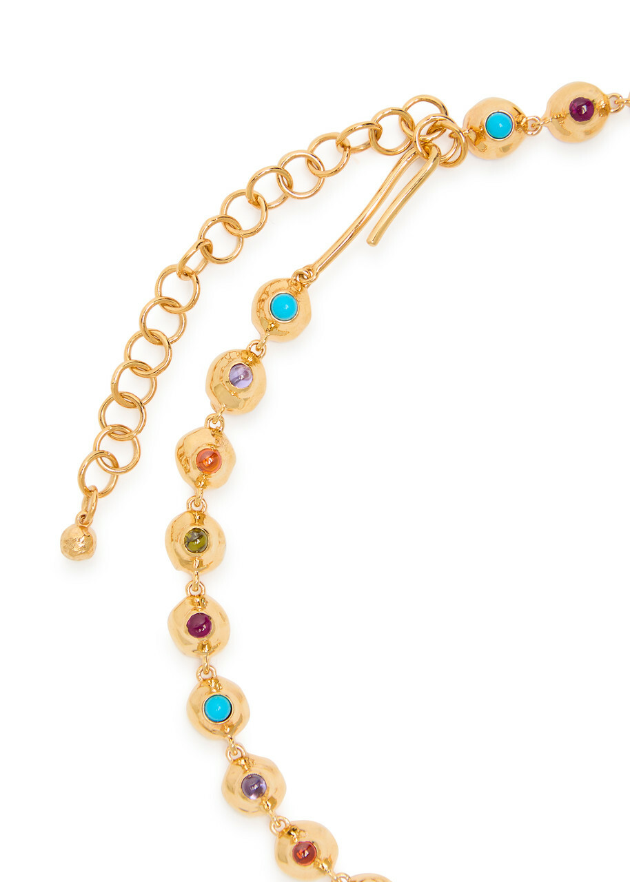 Joanna Laura Constantine Multi Wave 18kt Gold-plated Necklace - One Size