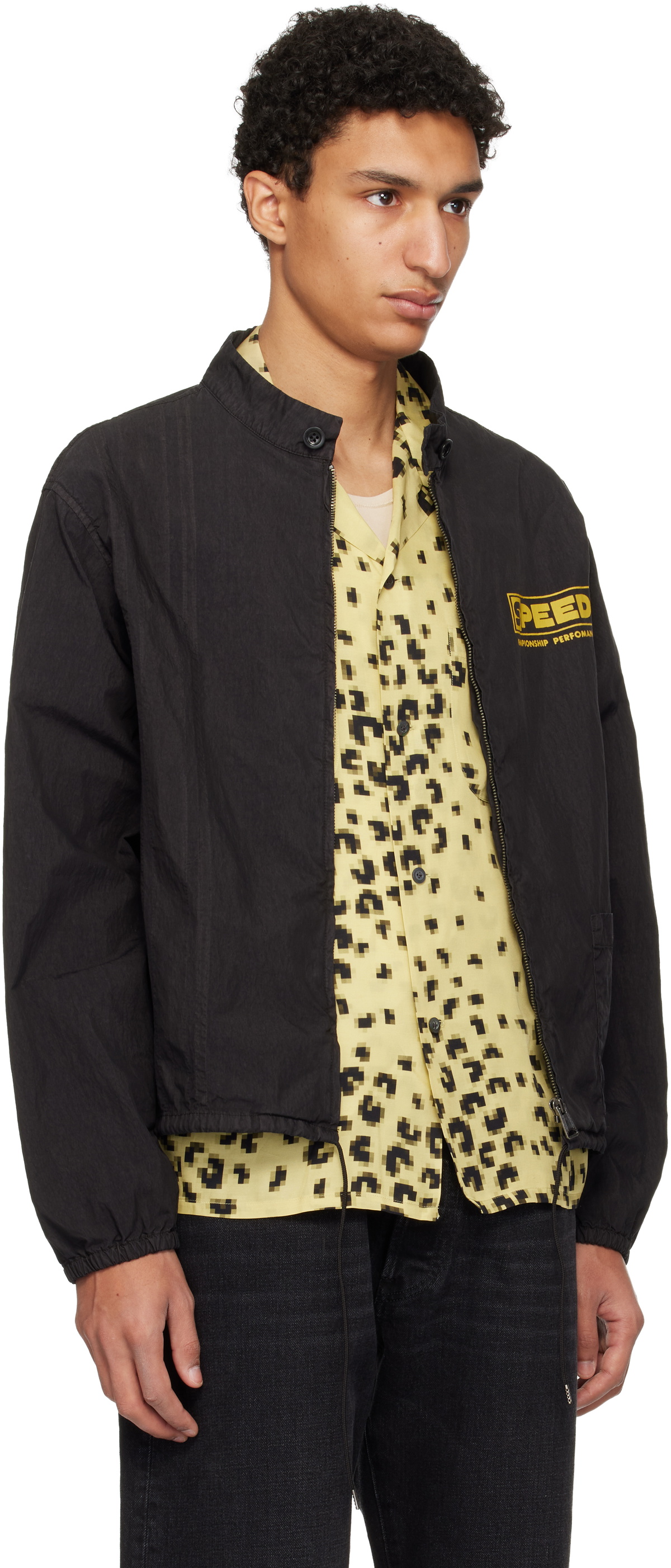 Maison Margiela Black Vintage-Style Sportswear Jacket