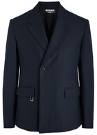Jacquemus La Veste Melo Woven Blazer Navy