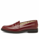 Duke + Dexter Women's Wilde Burgundy Penny Loafer in Red