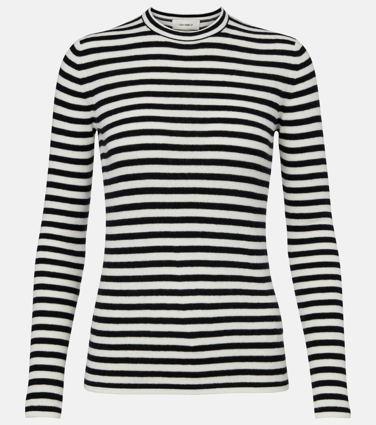 Lisa Yang Vivian striped cotton and cashmere top