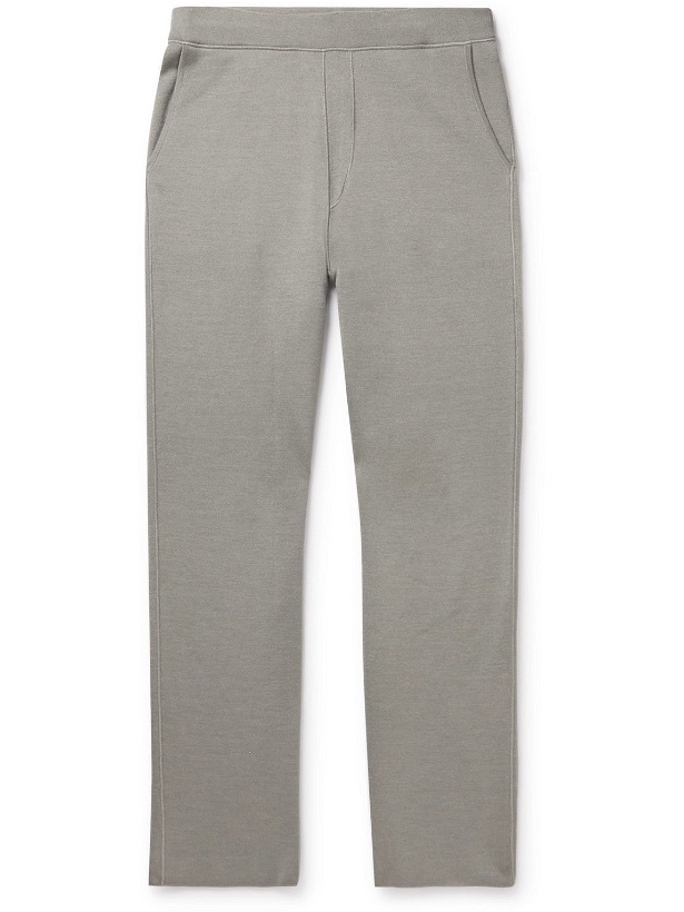 Photo: Brioni - Straight-Leg Jersey Sweatpants - Gray