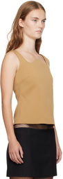 Recto Yellow Signature Curved Neck Tank Top