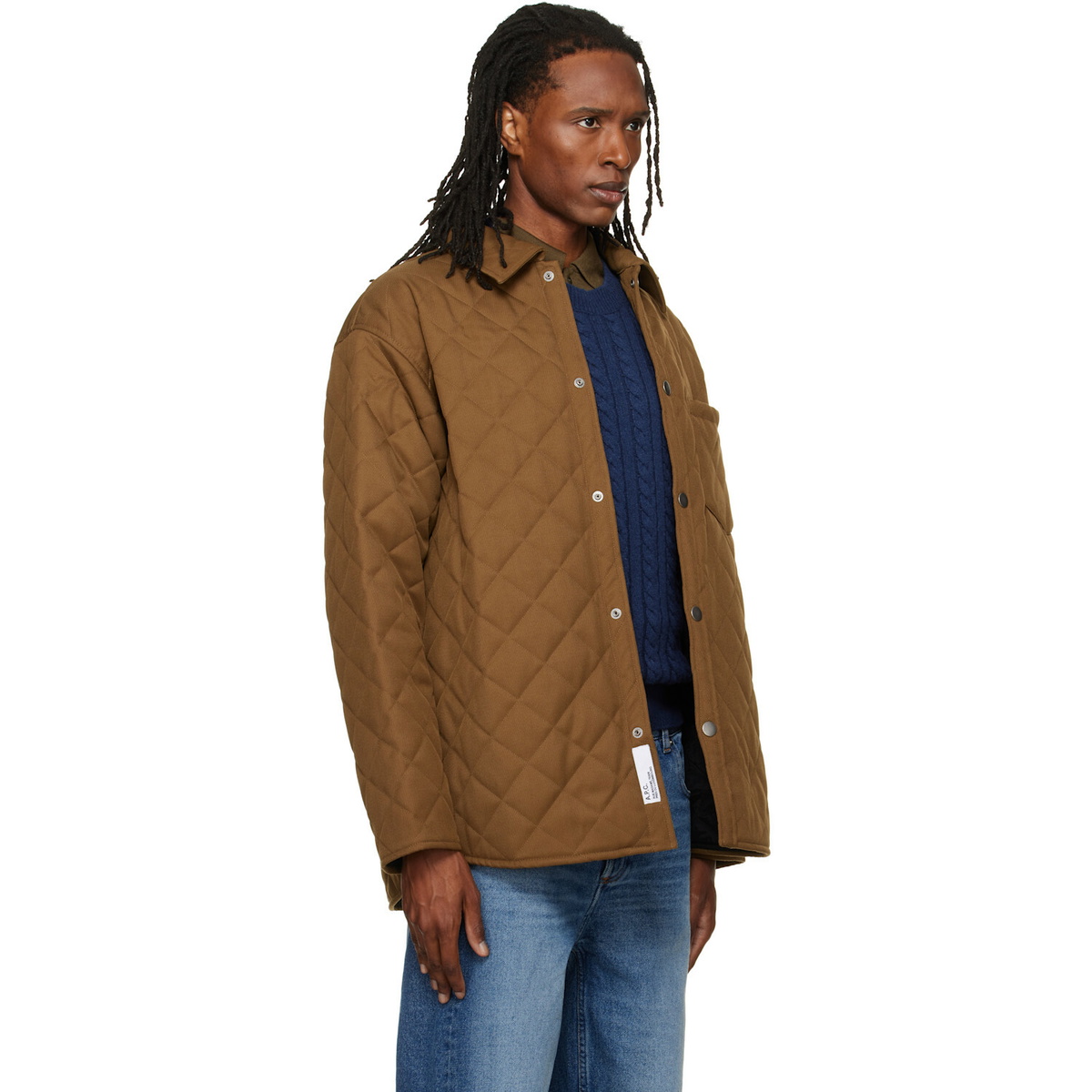 A.P.C. Brown Quilted Wool Jacket A.P.C.
