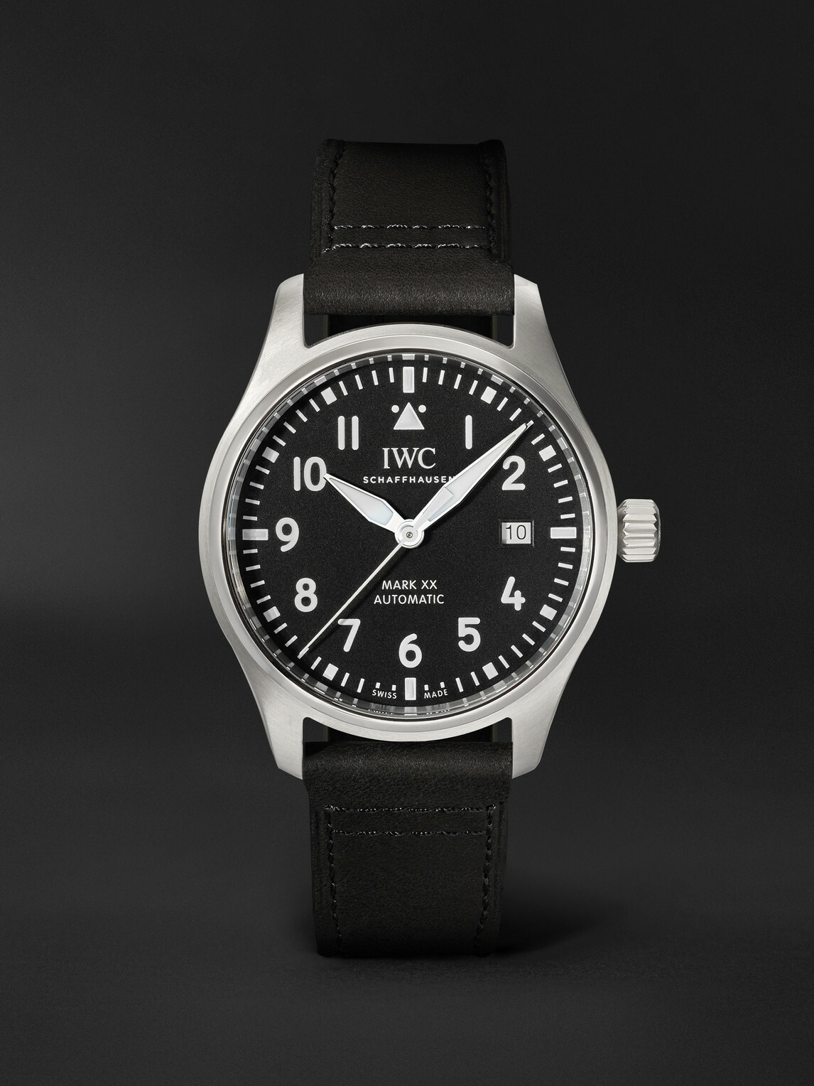 IWC Schaffhausen - Pilot's Mark XX Automatic 40mm Stainless Steel and Leather Watch, Ref. No. IW328201