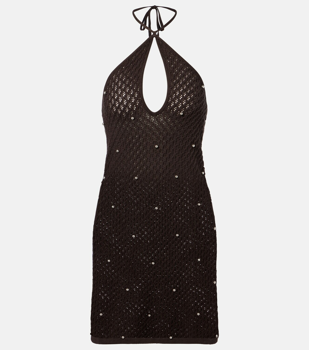 Staud Isola crochet embellished cotton beach dress