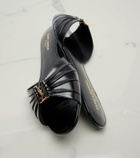 Saint Laurent Cassandre leather slides