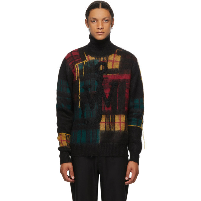 Photo: JW Anderson Black Logo Patchwork Turtleneck