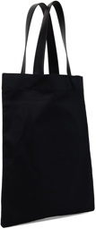 Jil Sander Black Flat Shopper Medium Tote