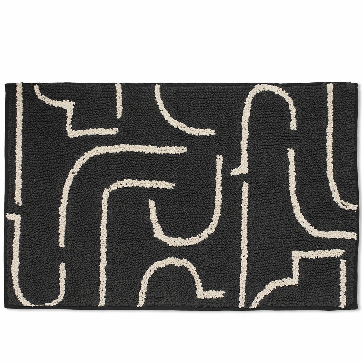 The Conran Shop Abstract Lines Bath Mat in Cream The Conran Shop