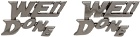 We11done Gunmetal Graphic Logo Earrings
