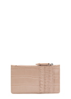 Vivienne Westwood Orb Crocodile-effect Leather Card Holder - Cream - One Size