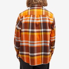 A Bathing Ape Men's Checked Overshirt in Orange